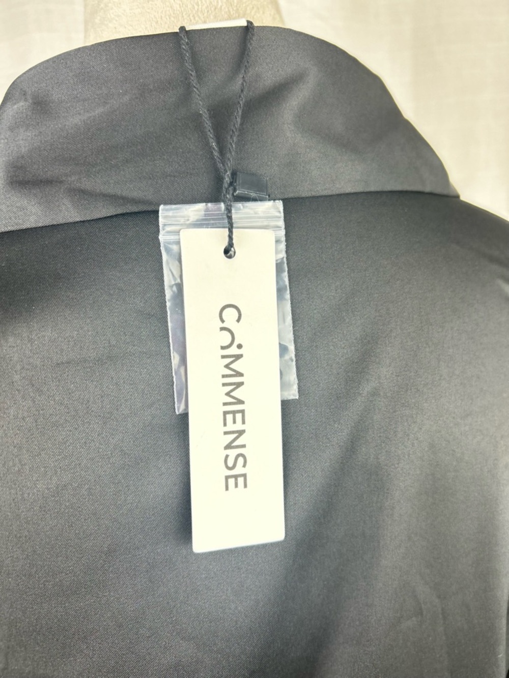 NWT Commense Black Wrap Tie Blouse - Picture 2 of 3
